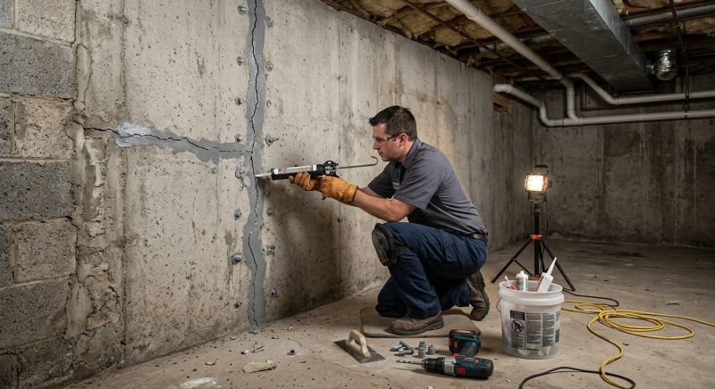Basement Crack Repair in Matawan, NJ