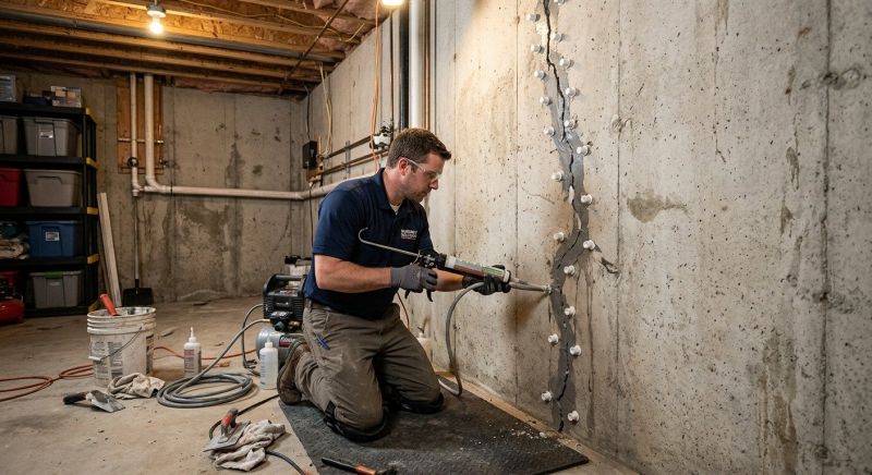 Basement Crack Repair in Matawan, NJ