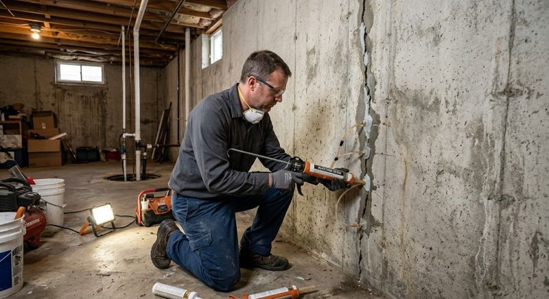Basement Crack Repair in Matawan, NJ