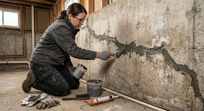 Cracked Basement Floor Repair in Matawan, NJ