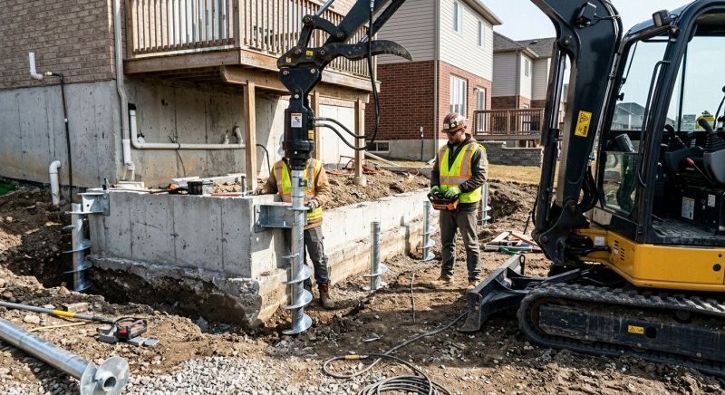Helical Piers Installation in Matawan, NJ
