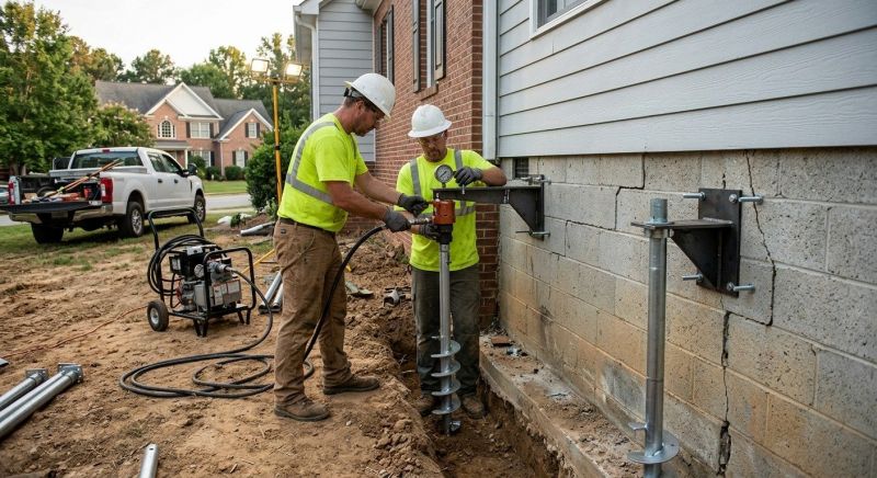 Helical Piers Installation in Matawan, NJ