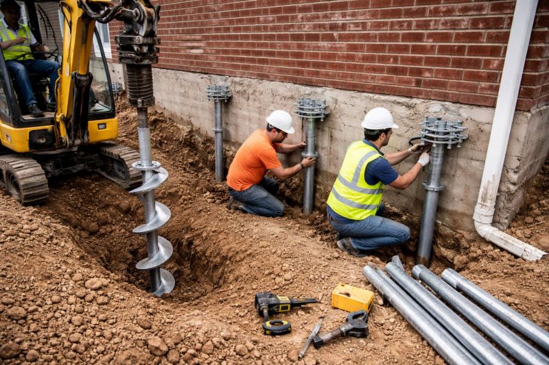 Helical Piers Installation in Matawan, NJ