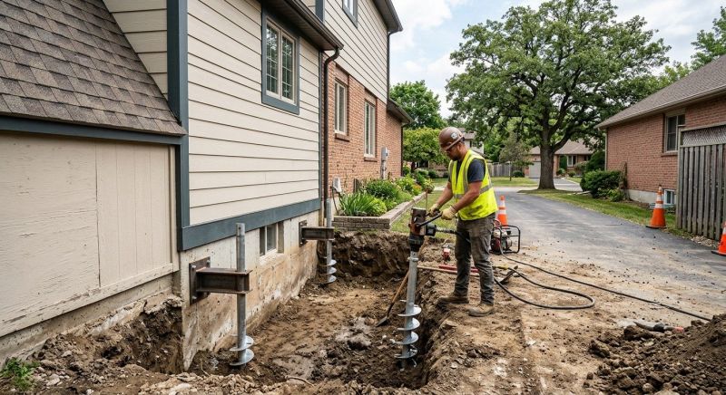 Helical Pile Installation in Matawan, NJ