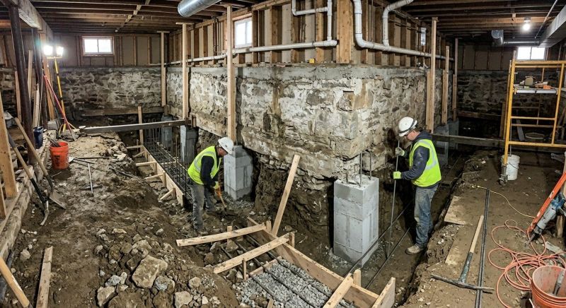 House Underpinning in Matawan, NJ